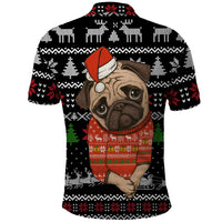 Lovely Pug Dog Christmas Polo Shirt Xmas Holiday Patterns - Wonder Print Shop