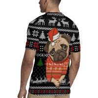 Lovely Pug Dog Christmas Rugby Jersey Xmas Holiday Patterns - Wonder Print Shop