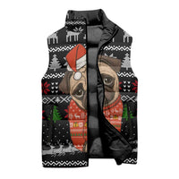 Lovely Pug Dog Christmas Sleeveless Puffer Jacket Xmas Holiday Patterns - Wonder Print Shop