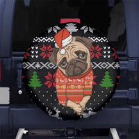 Lovely Pug Dog Christmas Spare Tire Cover Xmas Holiday Patterns - Wonder Print Shop