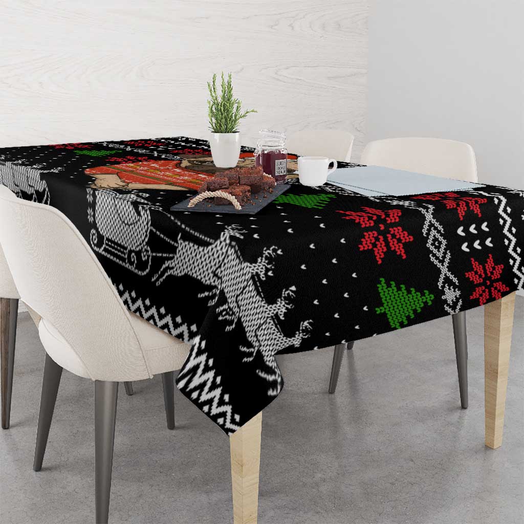 Lovely Pug Dog Christmas Tablecloth Xmas Holiday Patterns - Wonder Print Shop