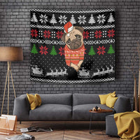 Lovely Pug Dog Christmas Tapestry Xmas Holiday Patterns - Wonder Print Shop