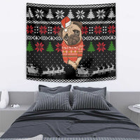 Lovely Pug Dog Christmas Tapestry Xmas Holiday Patterns - Wonder Print Shop