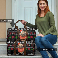 Lovely Pug Dog Christmas Travel Bag Xmas Holiday Patterns - Wonder Print Shop