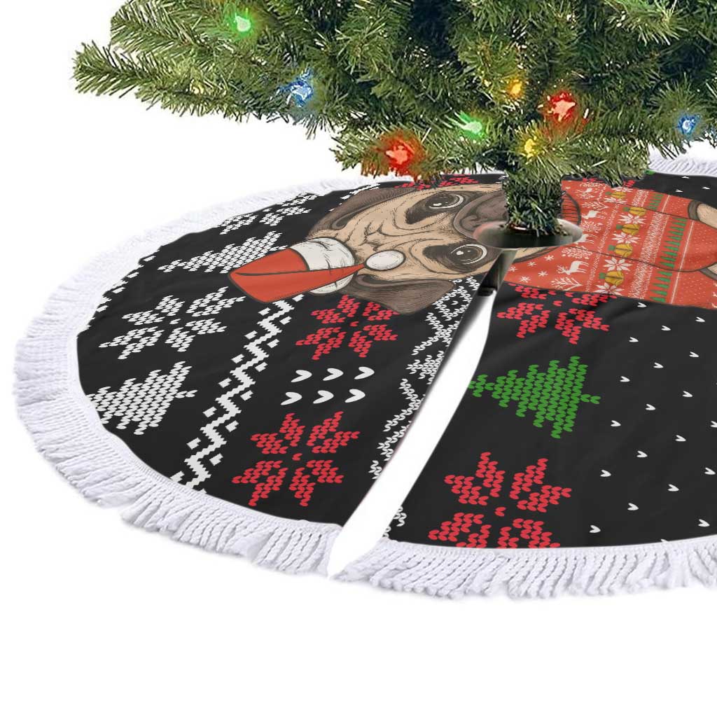 Lovely Pug Dog Christmas Tree Skirt Xmas Holiday Patterns - Wonder Print Shop