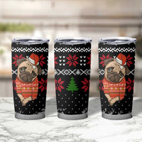 Lovely Pug Dog Christmas Tumbler Cup Xmas Holiday Patterns - Wonder Print Shop