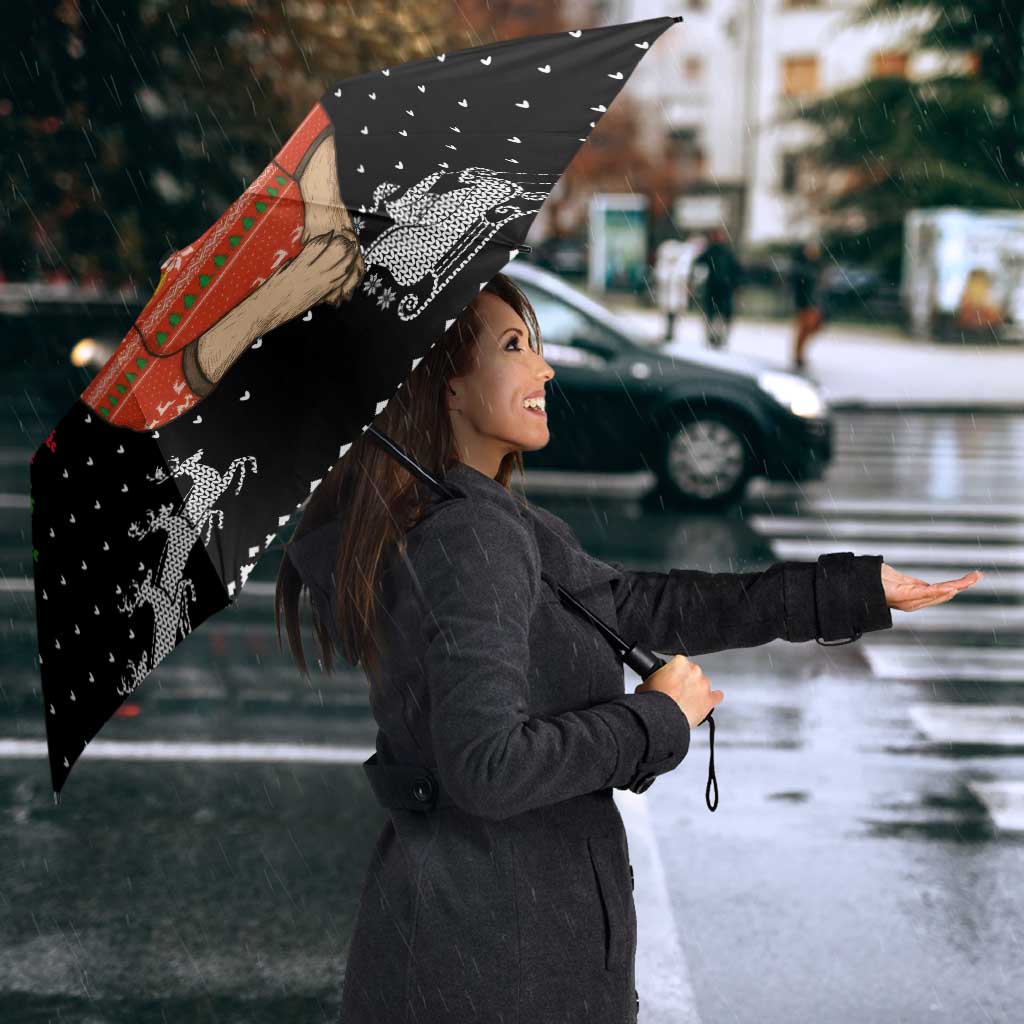 Lovely Pug Dog Christmas Umbrella Xmas Holiday Patterns - Wonder Print Shop