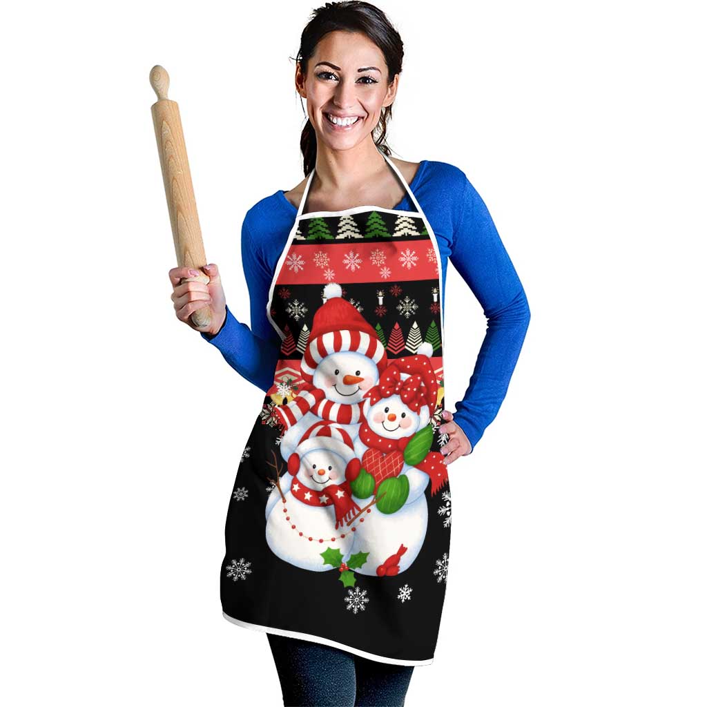 Lovely Snowman Christmas Apron Xmas Holiday Patterns - Wonder Print Shop