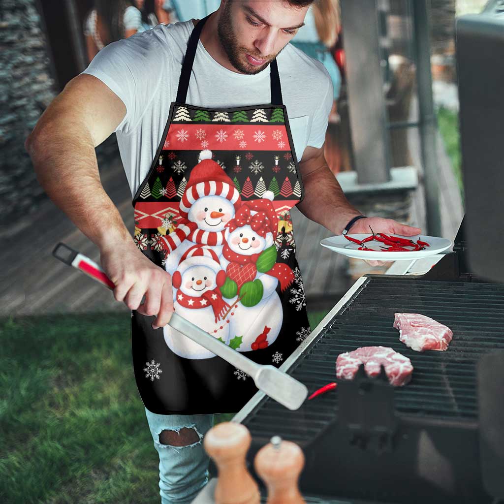 Lovely Snowman Christmas Apron Xmas Holiday Patterns - Wonder Print Shop