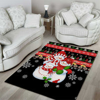 Lovely Snowman Christmas Area Rug Xmas Holiday Patterns - Wonder Print Shop