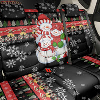 Lovely Snowman Christmas Back Car Seat Cover Xmas Holiday Patterns - Wonder Print Shop