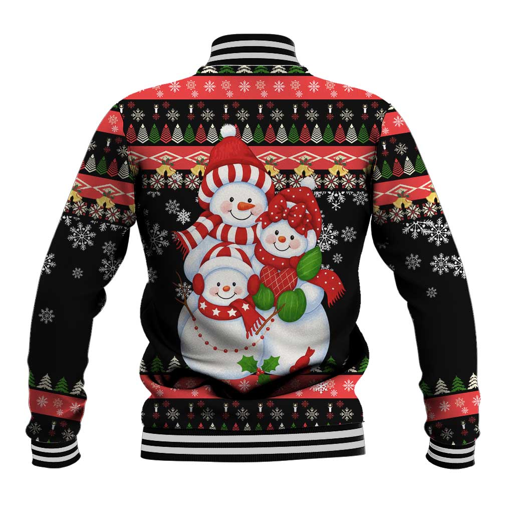 Lovely Snowman Christmas Baseball Jacket Xmas Holiday Patterns - Wonder Print Shop