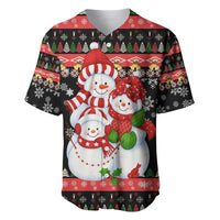 Lovely Snowman Christmas Baseball Jersey Xmas Holiday Patterns - Wonder Print Shop
