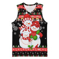Lovely Snowman Christmas Basketball Jersey Xmas Holiday Patterns - Wonder Print Shop