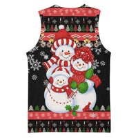 Lovely Snowman Christmas Basketball Jersey Xmas Holiday Patterns - Wonder Print Shop