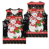 Lovely Snowman Christmas Basketball Jersey Xmas Holiday Patterns - Wonder Print Shop