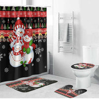 Lovely Snowman Christmas Bathroom Set Xmas Holiday Patterns - Wonder Print Shop