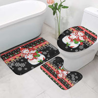 Lovely Snowman Christmas Bathroom Set Xmas Holiday Patterns - Wonder Print Shop