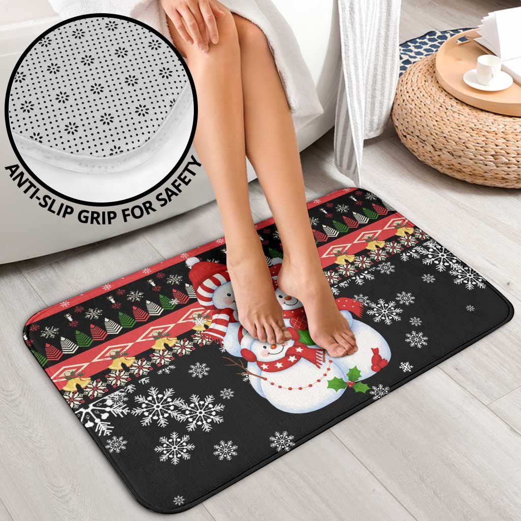 Lovely Snowman Christmas Bathroom Set Xmas Holiday Patterns - Wonder Print Shop