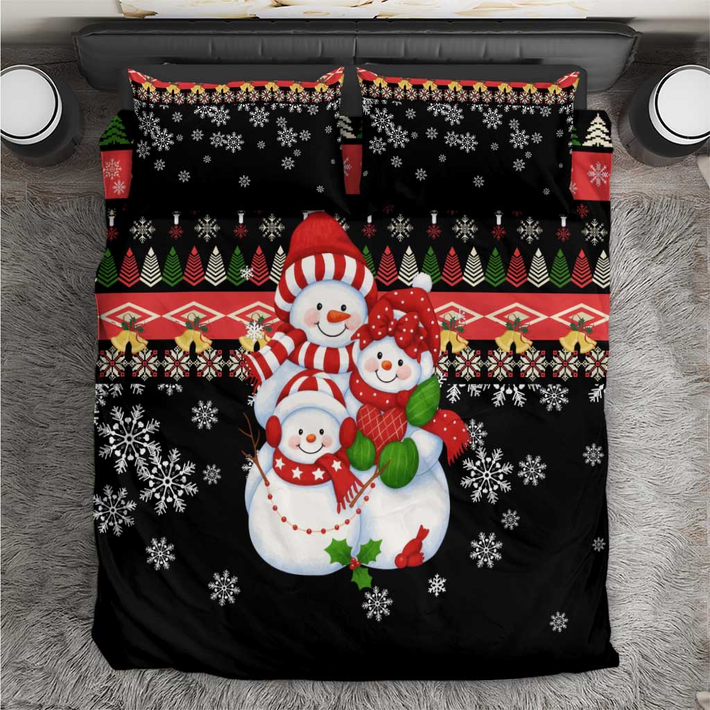 Lovely Snowman Christmas Bedding Set Xmas Holiday Patterns - Wonder Print Shop