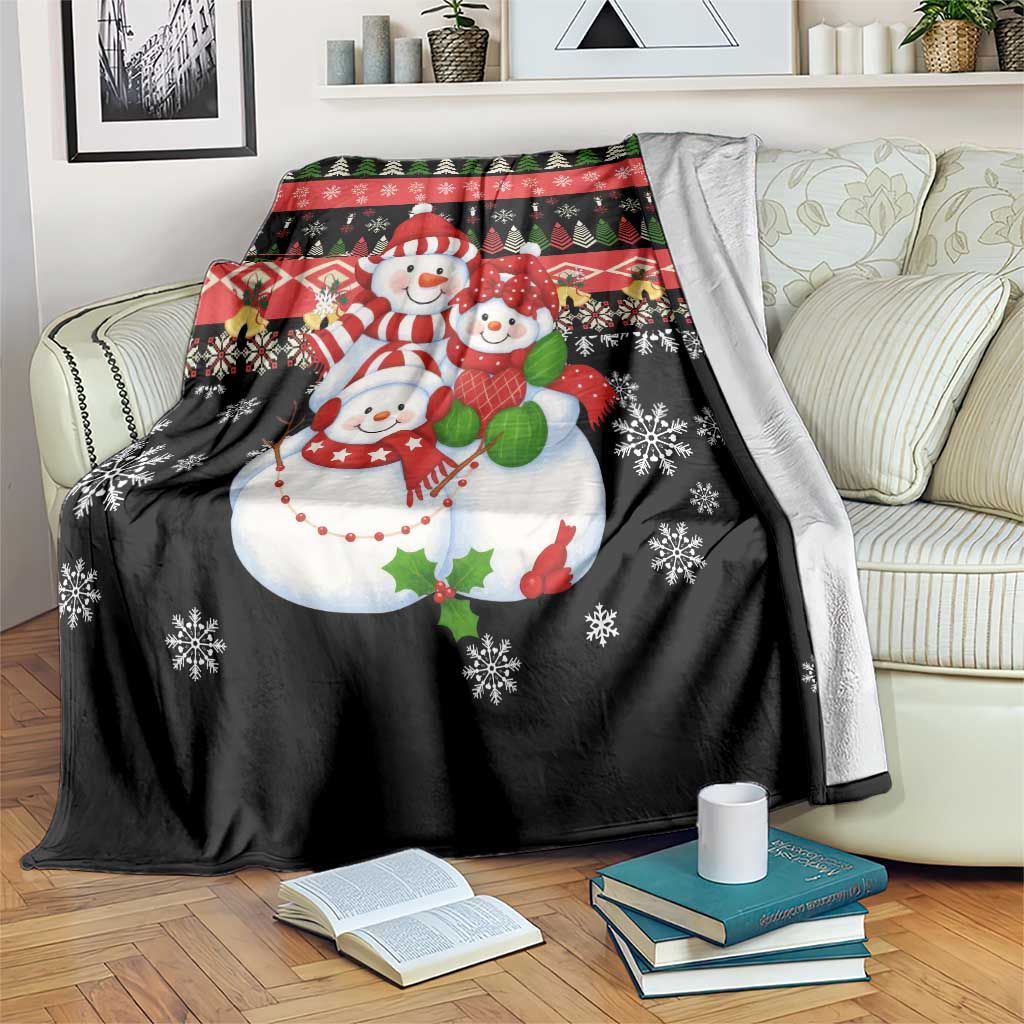 Lovely Snowman Christmas Blanket Xmas Holiday Patterns - Wonder Print Shop