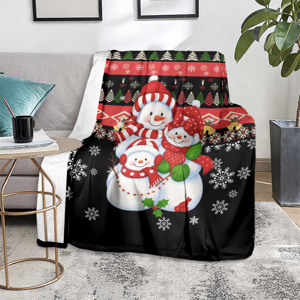 Lovely Snowman Christmas Blanket Xmas Holiday Patterns - Wonder Print Shop