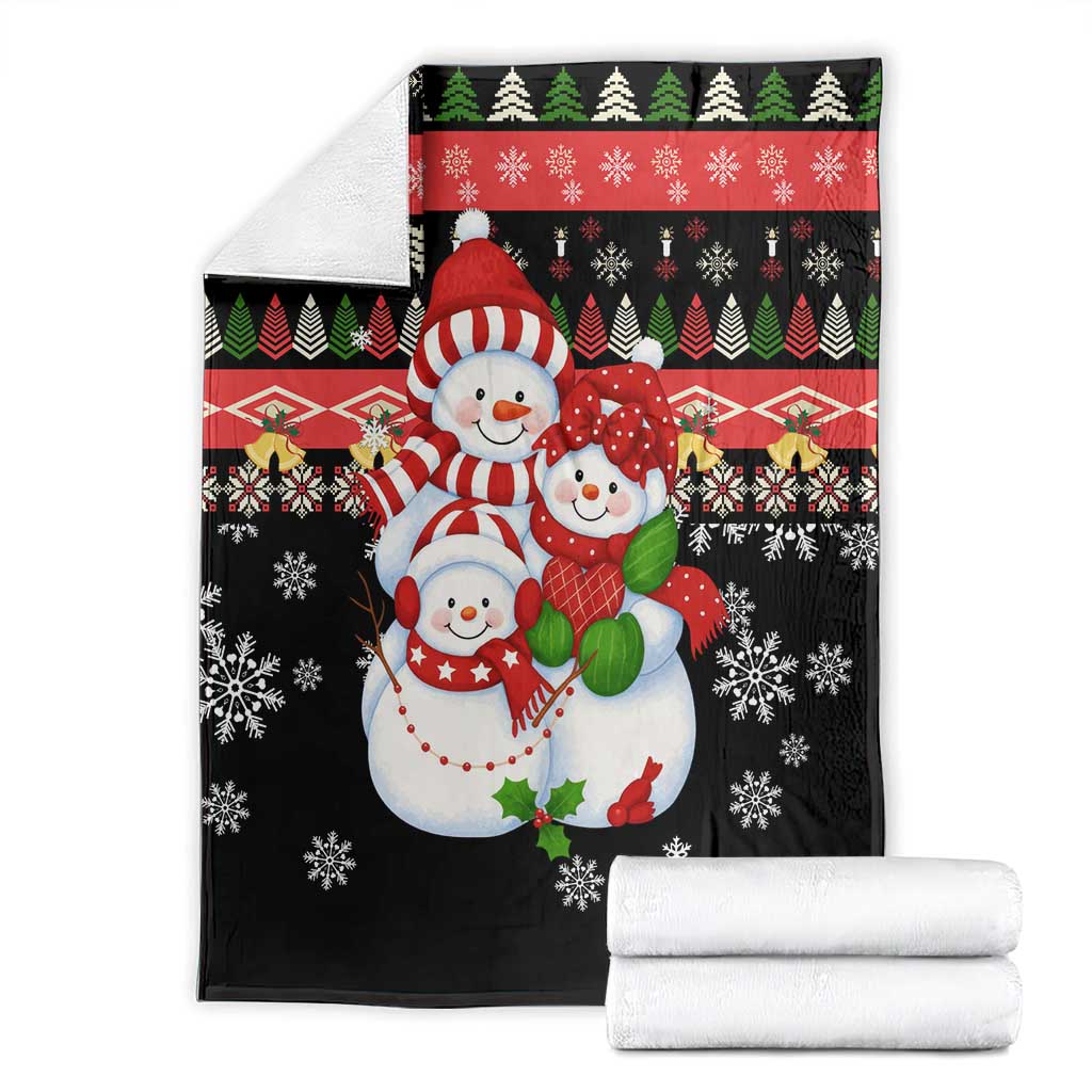 Lovely Snowman Christmas Blanket Xmas Holiday Patterns - Wonder Print Shop