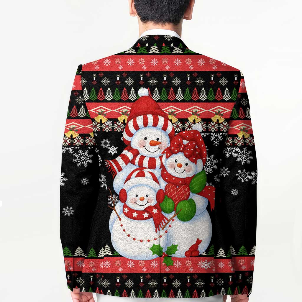 Lovely Snowman Christmas Blazer Xmas Holiday Patterns - Wonder Print Shop