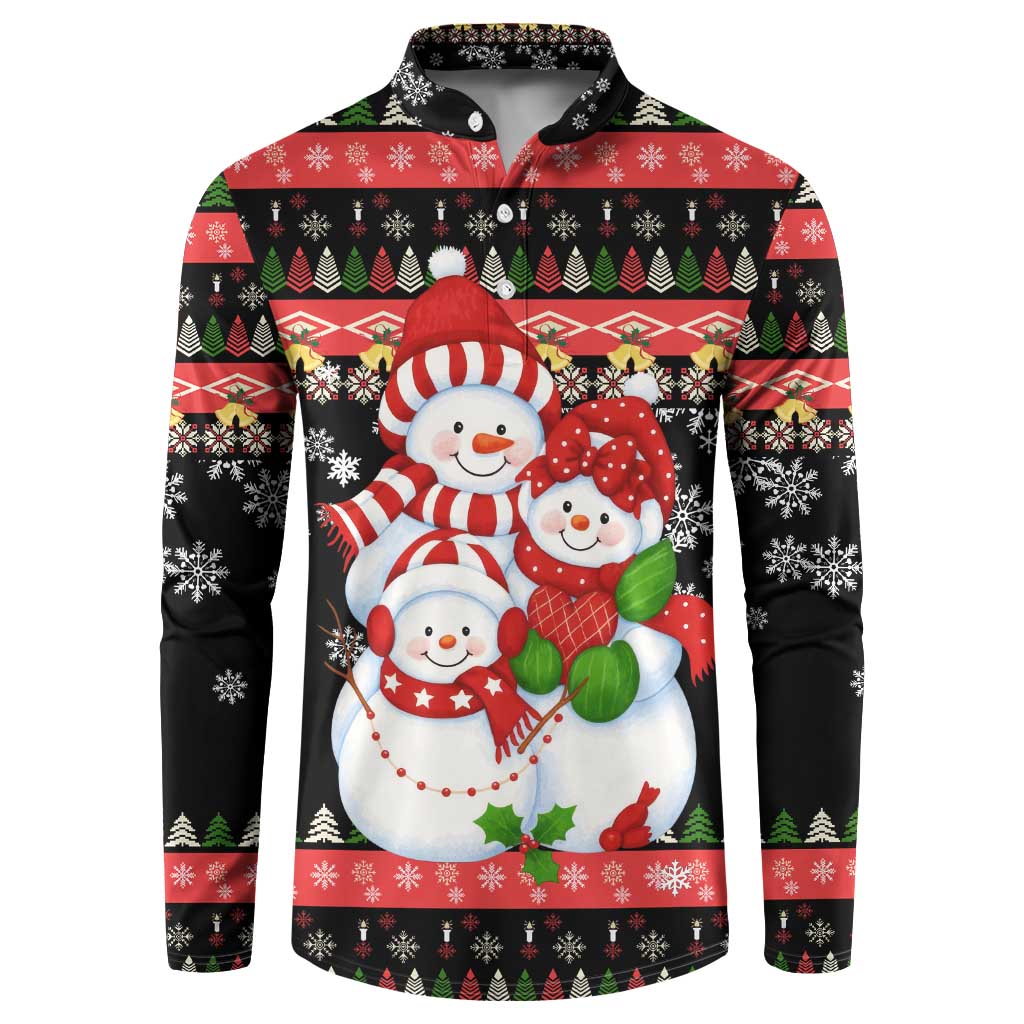 Lovely Snowman Christmas Button Sweatshirt Xmas Holiday Patterns - Wonder Print Shop