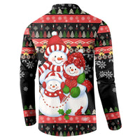 Lovely Snowman Christmas Button Sweatshirt Xmas Holiday Patterns - Wonder Print Shop