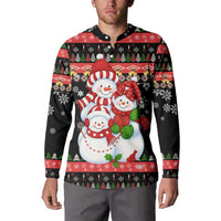 Lovely Snowman Christmas Button Sweatshirt Xmas Holiday Patterns - Wonder Print Shop