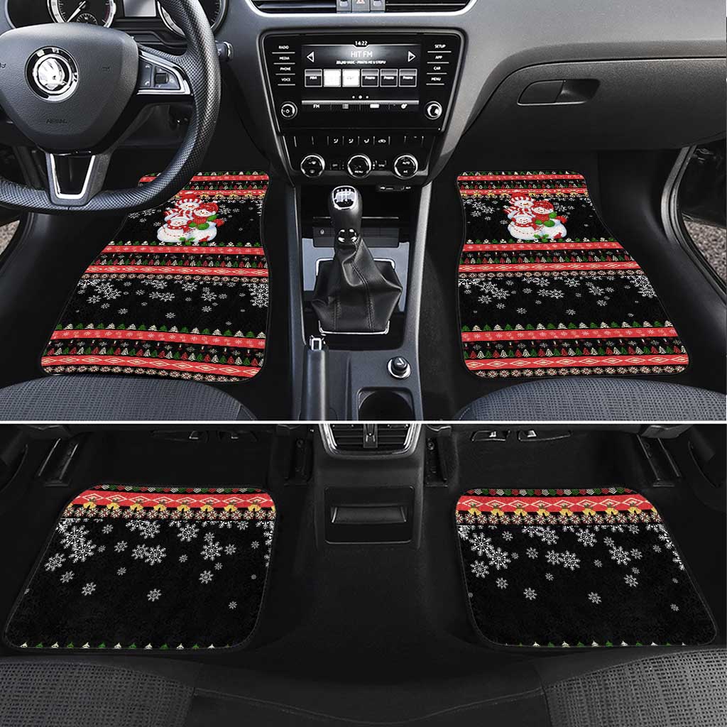 Lovely Snowman Christmas Car Mats Xmas Holiday Patterns - Wonder Print Shop