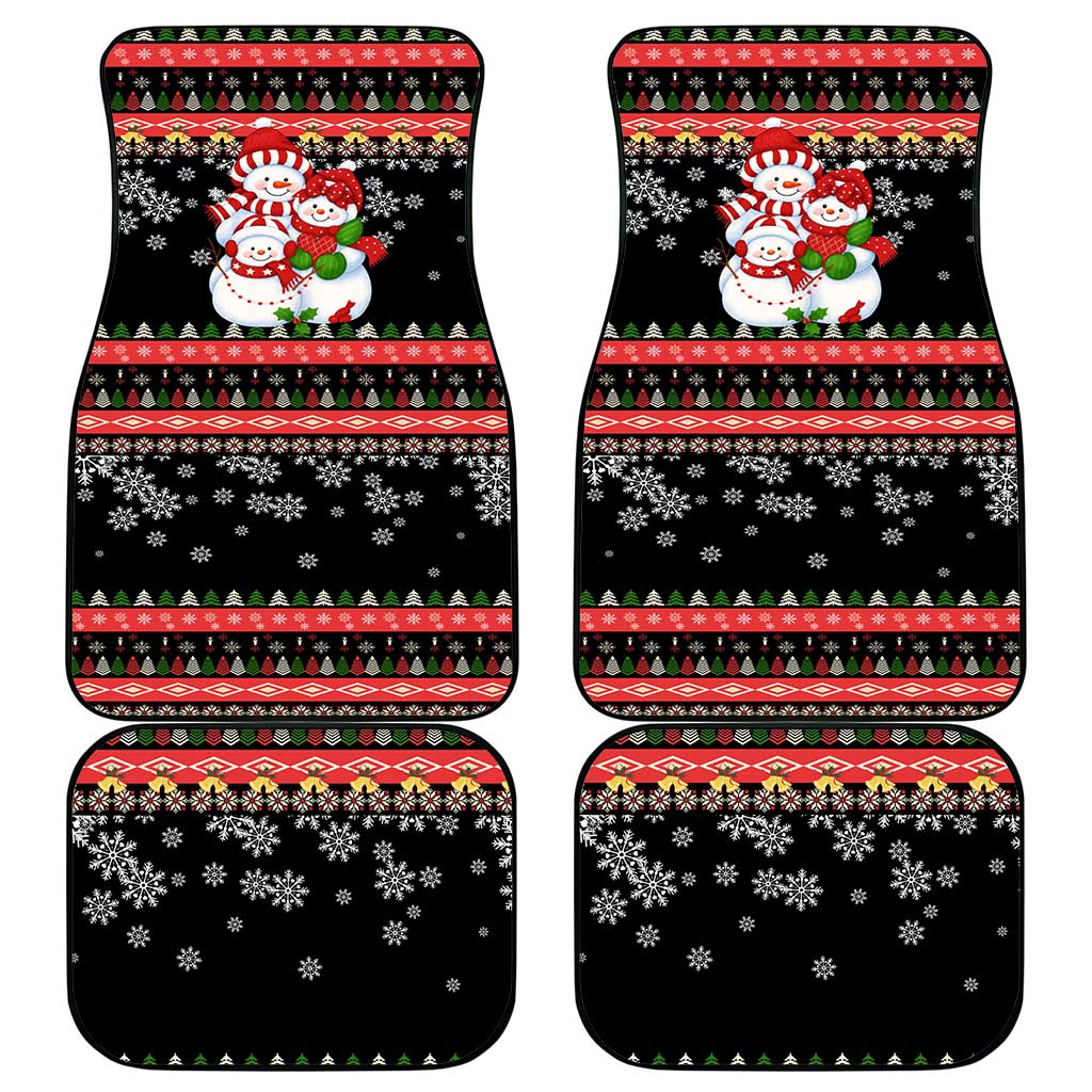 Lovely Snowman Christmas Car Mats Xmas Holiday Patterns - Wonder Print Shop
