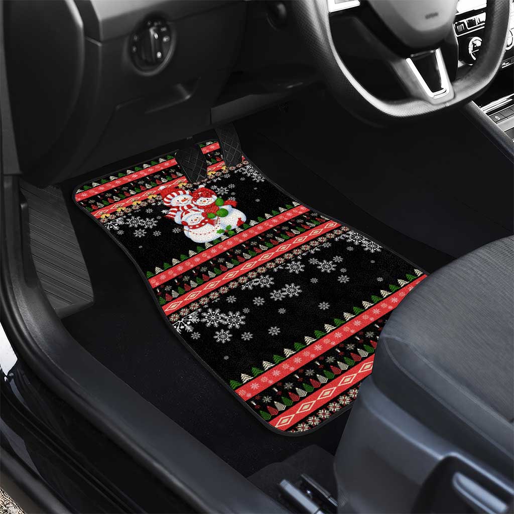 Lovely Snowman Christmas Car Mats Xmas Holiday Patterns - Wonder Print Shop