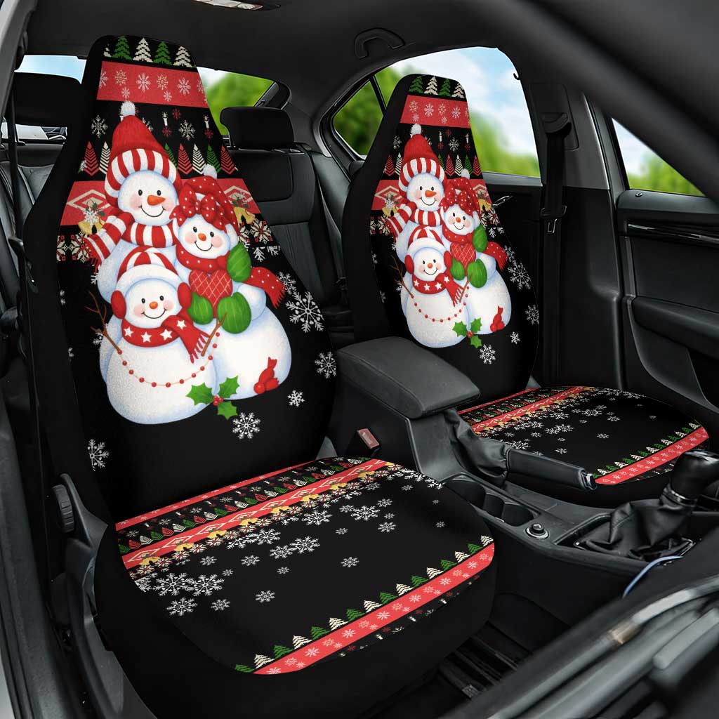 Lovely Snowman Christmas Car Seat Cover Xmas Holiday Patterns - Wonder Print Shop