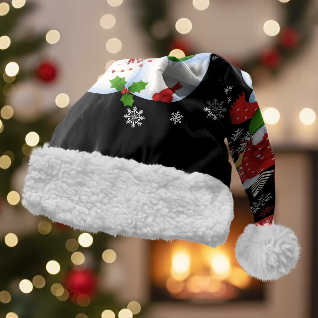 Lovely Snowman Christmas Santa Hat Xmas Holiday Patterns - Wonder Print Shop
