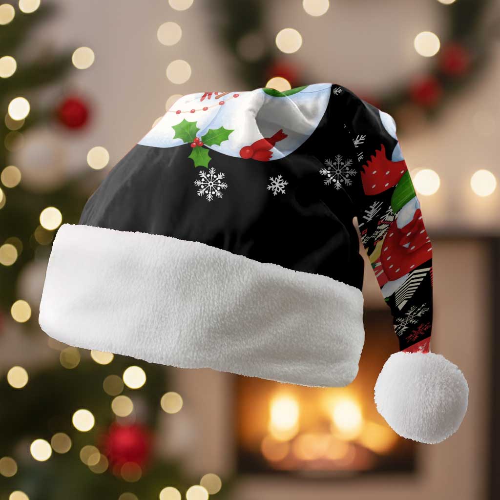 Lovely Snowman Christmas Santa Hat Xmas Holiday Patterns - Wonder Print Shop
