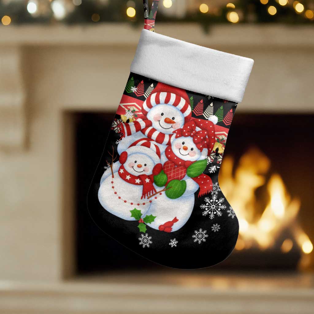 Lovely Snowman Christmas Stocking Xmas Holiday Patterns - Wonder Print Shop