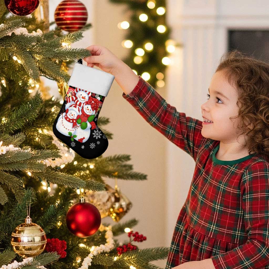 Lovely Snowman Christmas Stocking Xmas Holiday Patterns - Wonder Print Shop