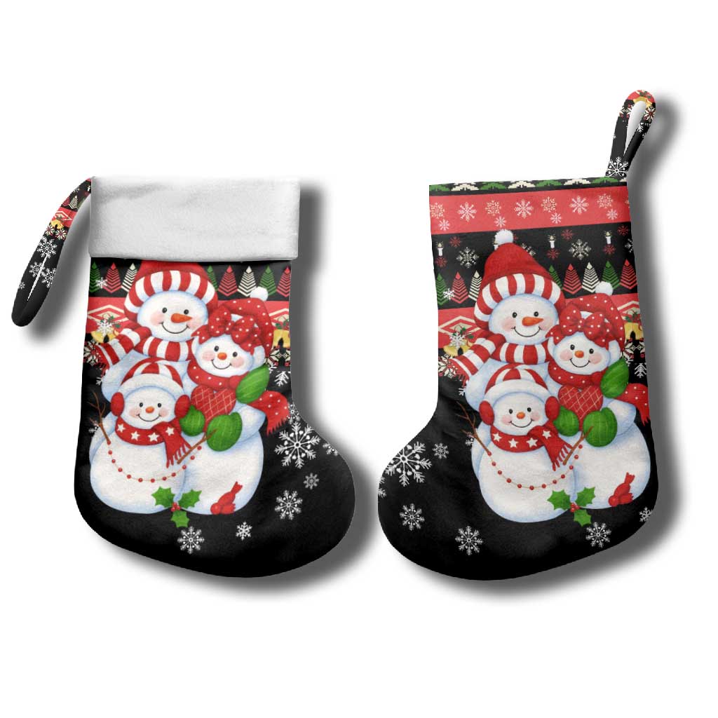 Lovely Snowman Christmas Stocking Xmas Holiday Patterns - Wonder Print Shop