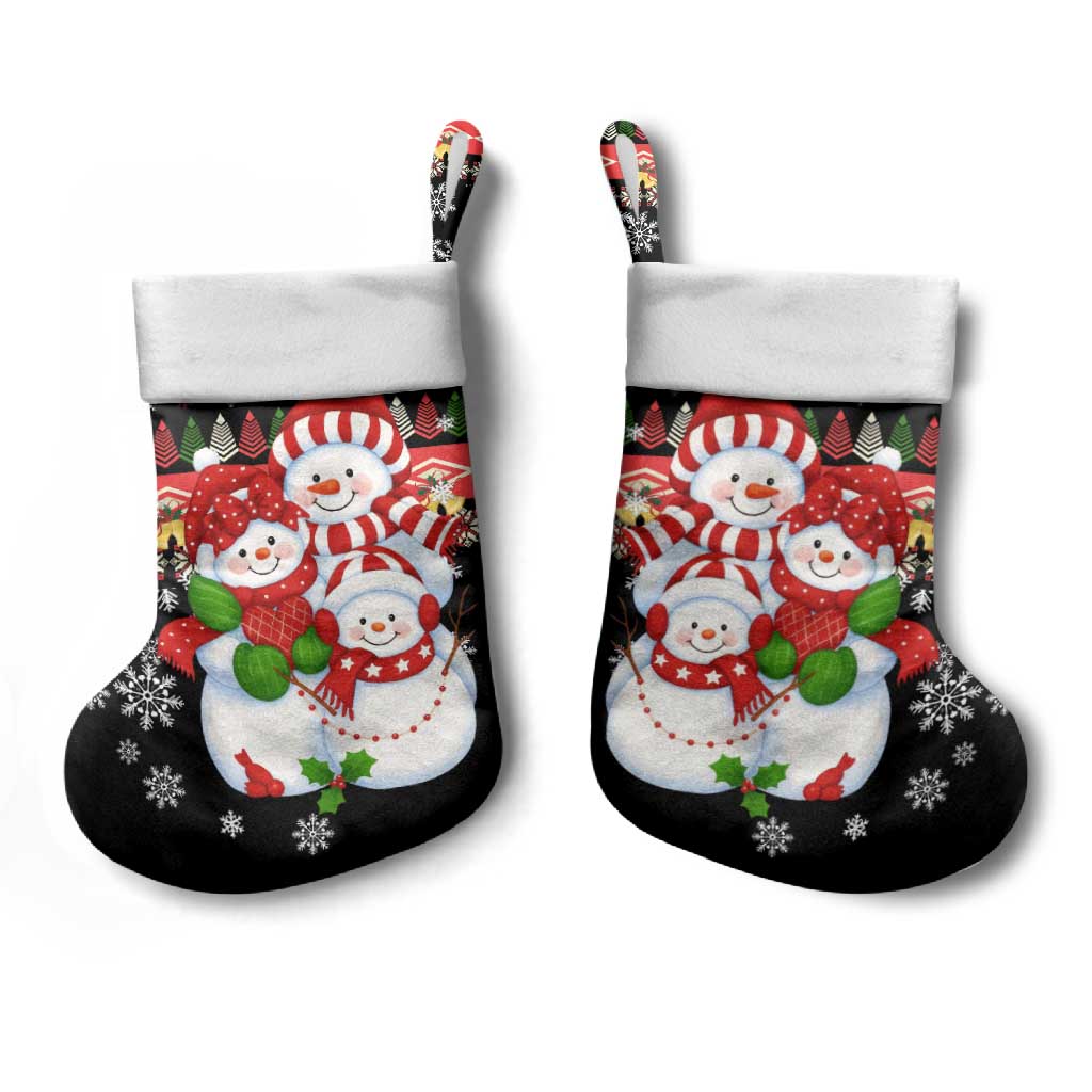 Lovely Snowman Christmas Stocking Xmas Holiday Patterns - Wonder Print Shop