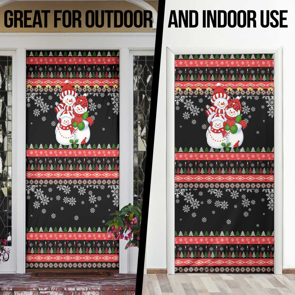 Lovely Snowman Christmas Door Cover Xmas Holiday Patterns - Wonder Print Shop