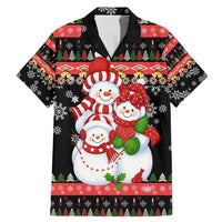 Lovely Snowman Christmas Family Matching Mermaid Dress and Hawaiian Shirt Xmas Holiday Patterns - Wonder Print Shop