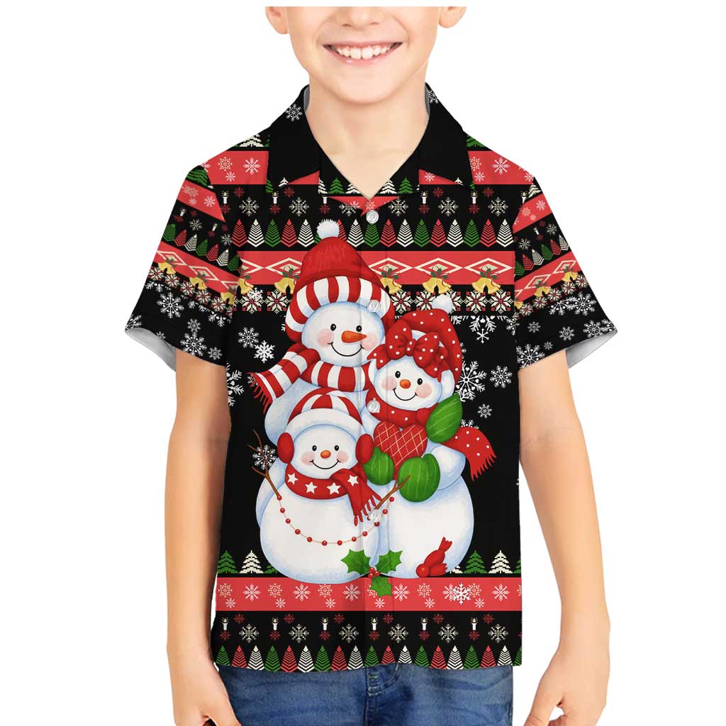 Lovely Snowman Christmas Family Matching Mermaid Dress and Hawaiian Shirt Xmas Holiday Patterns - Wonder Print Shop
