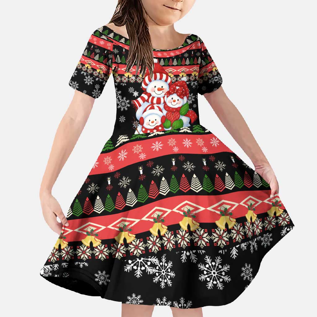 Lovely Snowman Christmas Family Matching Off Shoulder Maxi Dress and Hawaiian Shirt Xmas Holiday Patterns - Wonder Print Shop