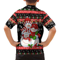 Lovely Snowman Christmas Family Matching Puletasi and Hawaiian Shirt Xmas Holiday Patterns - Wonder Print Shop
