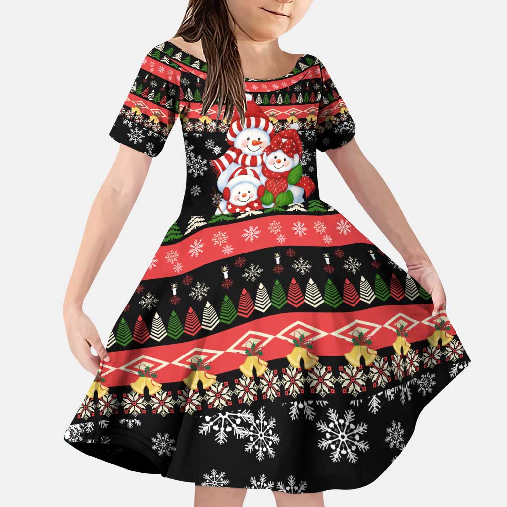 Lovely Snowman Christmas Family Matching Puletasi and Hawaiian Shirt Xmas Holiday Patterns - Wonder Print Shop
