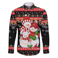 Lovely Snowman Christmas Family Matching Puletasi and Hawaiian Shirt Xmas Holiday Patterns - Wonder Print Shop