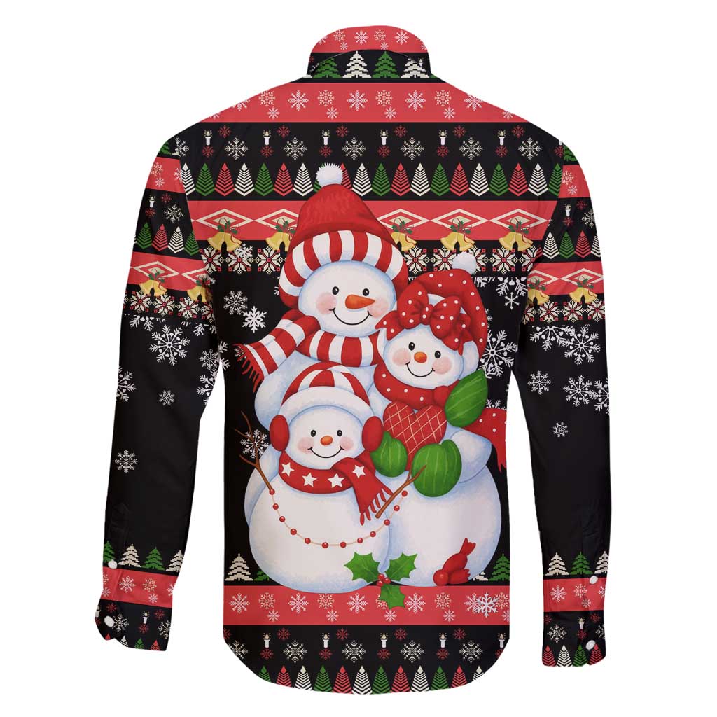 Lovely Snowman Christmas Family Matching Tank Maxi Dress and Hawaiian Shirt Xmas Holiday Patterns - Wonder Print Shop