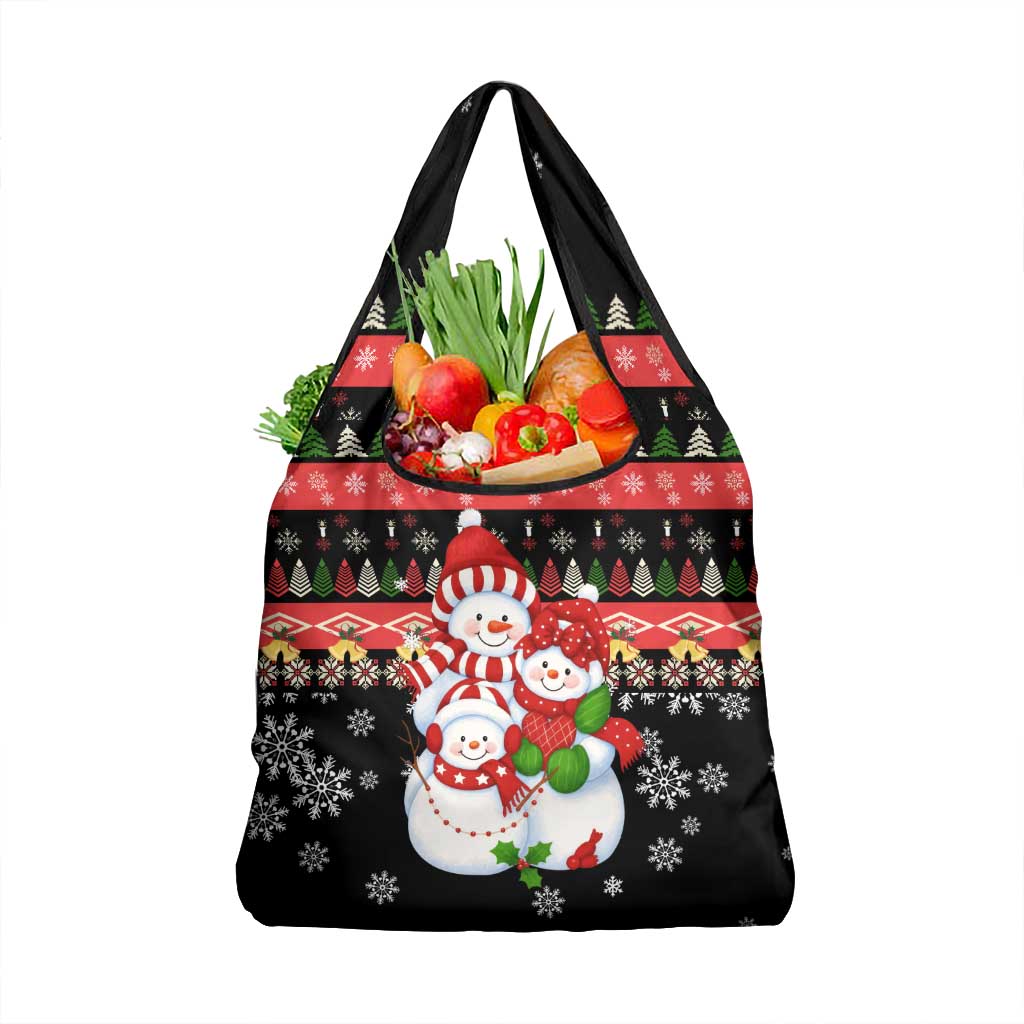 Lovely Snowman Christmas Grocery Bag Xmas Holiday Patterns - Wonder Print Shop